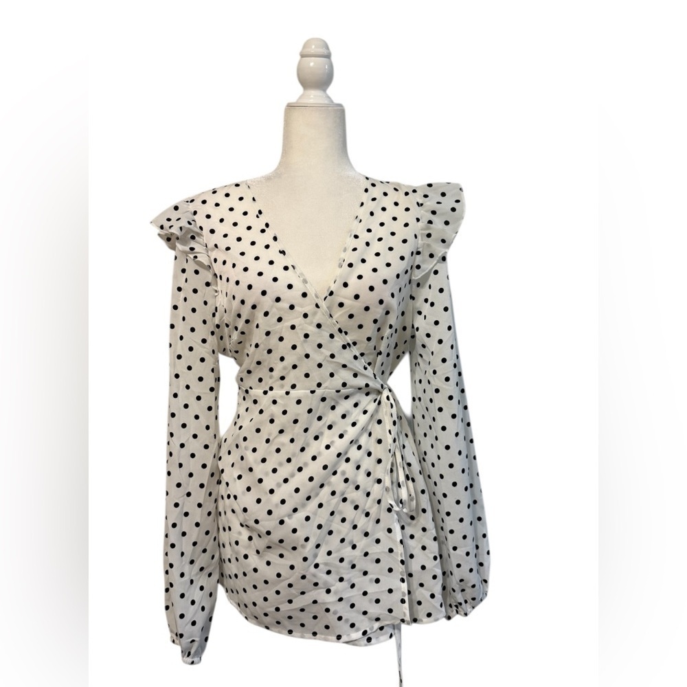 Polka Dot Wrap shirt